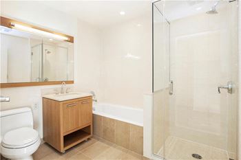 Spacious bathrooms